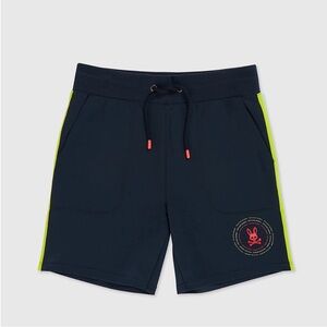 Psycho Bunny Shorts Mens Large Blue Ovington Sweat Fleece Navy Embroidered Logo